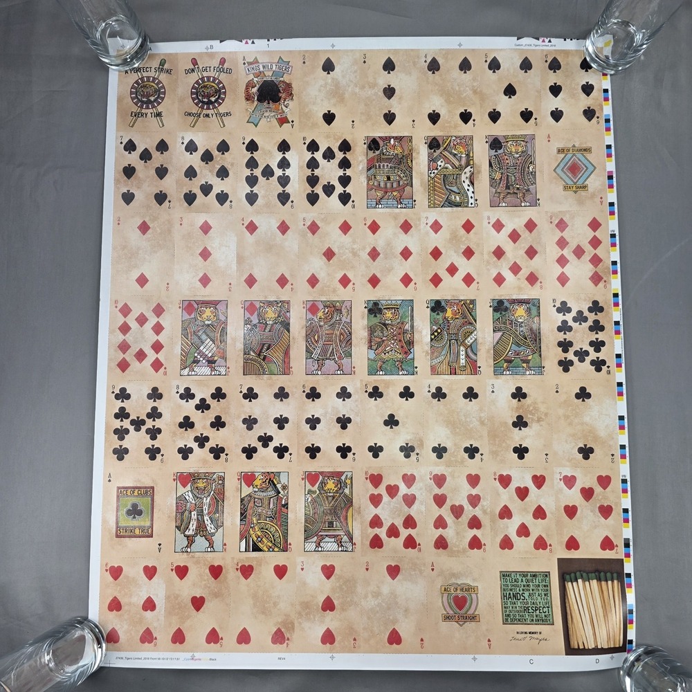 Kings Wild Project Tigers Wild Playing Cards Uncut Sheet Jackson Robinson 2018